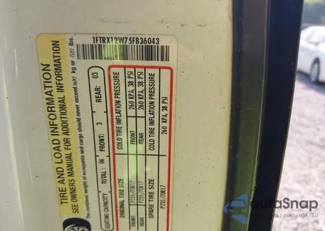 2005 Ford F150 from USA, damaged, VIN 1FTRX12W75FB36043